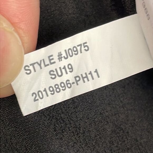 J Crew Linen Lace Up Tie Black Mini Dress Sleeveless V Neck LBD Sz 4 - Picture 12 of 12